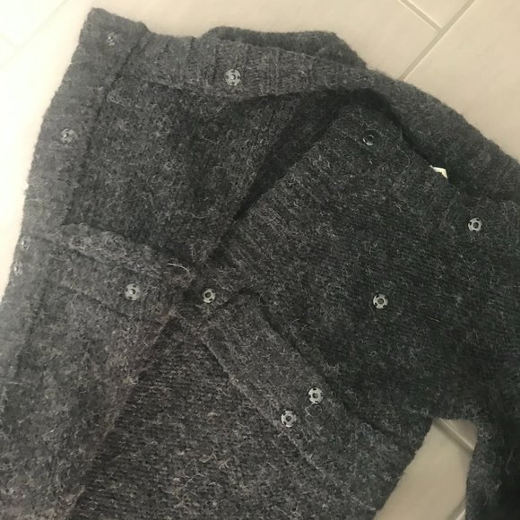 Designer Vintage Tracy Reese Grey Maxi Sweater Coat Size M - Picture 3 of 5